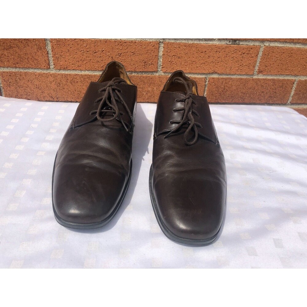 Cole Hann brown dress lace up leather shoes for men size  9.5M